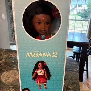 American Girl Moana 2 Doll with Red Outfit and Turquoise Necklace